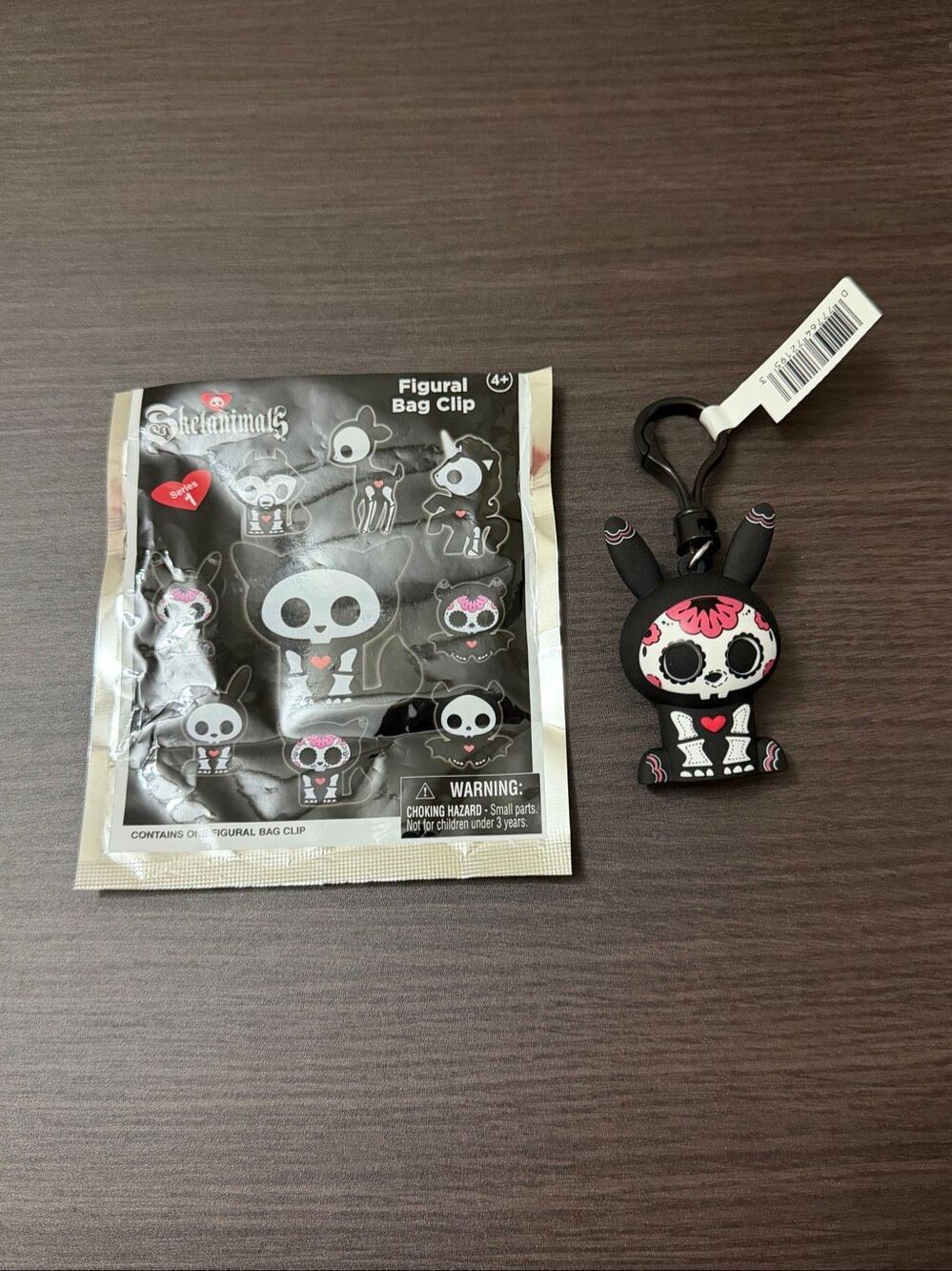 Skelanimals Series 1 Blind Bag Figural Bag Clip Keychain - Jack (A)